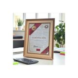 Peramari Dekoratif Ahşap Sanat Sertifika Çerçevesi Krem Gold A4 Boy Krem 21 x 30