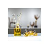 Peramari Dekoratif Kristal 7 Parça Üçlü Kuğu-Koku Şişesi Sarı-Gold Sarı 15 x 17