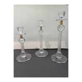 Peramari Dekoratif Kristal Cam-Metal Üçlü Mumluk Gold Gold 28 x 14