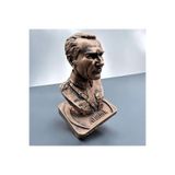 Peramari Dekoratif Polyester Atatürk Büstü 17 Cm Bakır Eskitme Kahverengi 17 x 21
