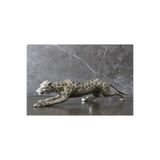 Peramari Dekoratif Polyester Leopar Biblo Gümüş Eskitme Gümüş 100 x 100