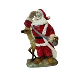 Peramari Dekoratif Polyester Tekli Noel Baba Biblo | 30x20 cm | Yılbaşı Süslemeleri | Ev Dekorasyonu | Kırmızı 26 x 33