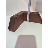 Peramics Kahverengi 18X18 7 cm Yüksekik L Koltuk Ayağı(PAKET İÇERİĞİ 4 ADETTİR + VİDALAR)