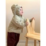 Peramore Kız Erkek Bebek Çocuk Kapitone Mont - Açık Su Yeşili Melanj - 3 - 4 Yaş