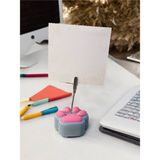 Perazayn Gri Pembe Sevimli Kedi Patisi Fotoğraf Not Tutacak Pati Ofis Masası Hediyelik