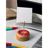 Perazayn Kırmızı Çikolata Süsü Desenli Donut Model Temalı Fotoğraf Not Tutacak Ofis Masası Tutacağı Hediyelik