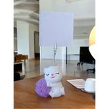 Perazayn Lila Yumak Tutan Oturan Kawaii Kedi Temalı Not Tutacağı Fotoğraf Tutacak Tutucu Ofis Seti Hediyelik
