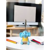 Perazayn Minik Tatlı Kawaii Sarı Kıyafetli Yavru Fil Fotoğraf Not Tutacağı Ofis Masası Hediye Tutucu Tutacak
