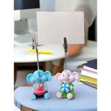 Perazayn Minik Tatlı Kawaii Yavru Tatilci Filler Fotoğraf Not Tutacağı Ofis Masası Hediye Tutucu Tutacakti