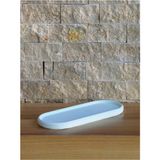 Perazayn Mum, Saksı ve Takı Tabağı Oval 24X9 cm Ham Beyaz T0300000