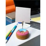 Perazayn Pembe Mavi Pasta Desenli Donut Model Temalı Fotoğraf Not Tutacak Ofis Masası Not Tutacağı Hediyelik
