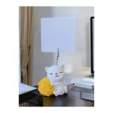 Perazayn Sarı Yumak Tutan Oturan Kawaii Kedi Temalı Not Tutacağı Fotoğraf Tutacak Tutucu Ofis Seti Hediyelik