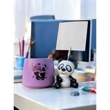 Perazayn Sevimli Panda Desenli Fotoğraf Not Tutacağı - Lila Panda Temalı Kalemlik Ofis Seti Hediyelik Tutucu