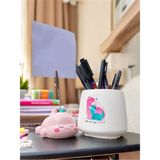 Perazayn Sevimli Yorgun Pembe Dinozor Temalı Set Fotoğraf Not Tutacağı ve Dino Baskılı Kalemlik Hediyelikl