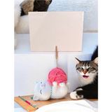 Perazayn Tatlı Pembe Kawaii Yumaklı Kedi Fotoğraf Not Tutacak Ofis Masası Not Tutacağı