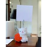 Perazayn Turuncu Yumaklı Oturan Kawaii Kedi Temalı Not Tutacağı Fotoğraf Tutacak Tutucu Ofis Hediyelik