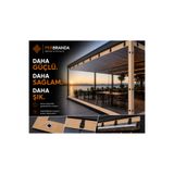 PERBRANDA 4 MT X 2 MT ŞEFFAF BRANDA KIŞ BAHÇESİ KAMELYA KUŞ GÖZLÜ 0.80MM SU GEÇİRMEZ