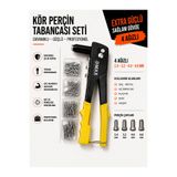 Perçin Tabanca Seti Profesyonel Pop Perçin Pensesi Metal Gövdeli Perçinleme Aleti Perçin Uçlu Tam Set POP1