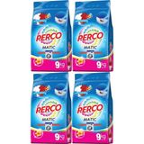 Perco Matik Toz Çamaşır Deterjanı 36KG Beyazlar ve Renkliler Tüm Çamaşırlar (288 Yıkama) (4pk*9kg) - 36 kg