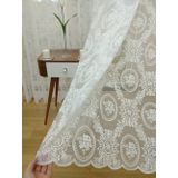 Perde Alemi Çiçek Desenli Özel Örme Dokulu Normal Pile 1-2.5 450x250 cm Tül Perde