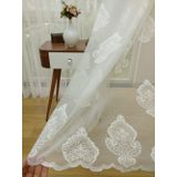 Perde Alemi Damask Desenli Özel Örme Dokulu Seyrek Pile 1-2 100x250 cm Tül Perde