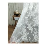 Perde Alemi Gül Desenli Dantel Sık Pile 1-3 250x260 cm Tül Perde