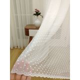 Perde Alemi Puantiyeli Dantel Seyrek Pile 1-2 300x250 cm Tül Perde