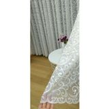 Perde Alemi Şal Desen Fransız Dantel Normal Pile 1-2.5 450x260 cm Tül Perde