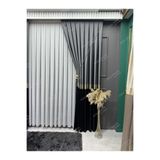 Perde Pendik Pano Fon Azra Lüx Gri Gold Siyah Blackout Tül Sık Pile Tek Kanat,Gri 100 X 240