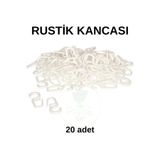 perde plus Rustik Halkası Kancası 20 Adet Klips