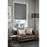 Perdea Lazer Kesim Düz Mat Antrasit Zebra Stor Perde, Güneşlik Perde Etek Düz, C-1004,105 x 200