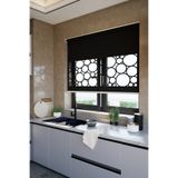 Perdea Lazer Kesim Mat Stor Perde, Lazer Kesimli Klasik Serisi, C-5008 Siyah Renk,185 x 200