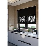 Perdea Lazer Kesim Mat Stor Perde, Lazer Kesimli Klasik Serisi, C-6008 Siyah Renk,155 x 200