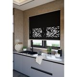 Perdea Lazer Kesim Mat Stor Perde, Lazer Kesimli Klasik Serisi, C-8008 Siyah Renk,165 x 200