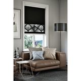 Perdea Lazer Kesim Mat Stor Perde, Lazer Kesimli Modern Serisi, M-101008 Siyah Renk,50 x 300