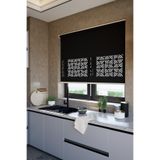 Perdea Lazer Kesim Mat Stor Perde, Lazer Kesimli Modern Serisi, M-171008 Siyah Renk,140 x 200