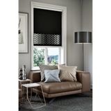 Perdea Lazer Kesim Mat Stor Perde, Lazer Kesimli Modern Serisi, M-191008 Siyah Renk,125 x 200