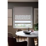 Perdea Lazer Kesim Mat Stor Perde, Lazer Kesimli Modern Serisi, M-201005 Gri Renk,270 x 200