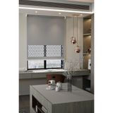 Perdea Lazer Kesim Mat Stor Perde, Lazer Kesimli Modern Serisi, M-4005 Gri Renk,110 x 260