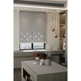 Perdea Lazer Kesim Mat Stor Perde, Lazer Kesimli Modern Serisi, M-5005 Gri Renk,270 x 260