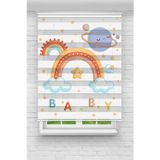 Perdecizade Baby Dijital Baskılı Zebra Perde-Cocuk Odası-Stor Perde