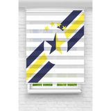 Perdecizade (ENXBOY)LAJİVERT TARAFTAR DİJİTAL BASKILI ZEBRA PERDE-COCUK ODASI-STOR PERDE