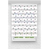 Perdecizade (ENXBOY)PEMBE GRİ YILDIZ DİJİTAL BASKILI ZEBRA PERDE-COCUK ODASI-STOR PERDE
