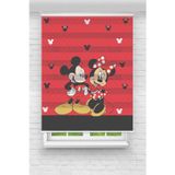 Perdecizade Kırmızı Mickey Dijital Baskılı Zebra Perde-Cocuk Odası-Stor Perde