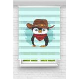 Perdecizade Penguen Dijital Baskılı Zebra Perde-Cocuk Odası-Stor Perde