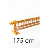 Perdejim Meşe Çift Raylı Ahşap Rustik Perde Askısı - Rustik Borusu 175 cm