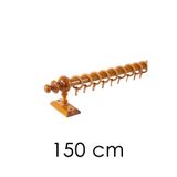 Perdejim Meşe Raysız Ahşap Rustik Perde Askısı - Rustik Borusu 150 cm