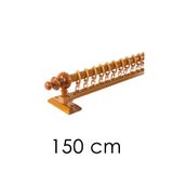 Perdejim Meşe Tek Raylı Ahşap Rustik Perde Askısı - Rustik Borusu 150 Cm