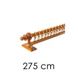 Perdejim Meşe Tek Raylı Ahşap Rustik Perde Askısı - Rustik Borusu 275 Cm