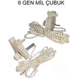 Perdemix Katlamalı Perde Krem Altıgen Milli Zincirli Mekanızma - renk